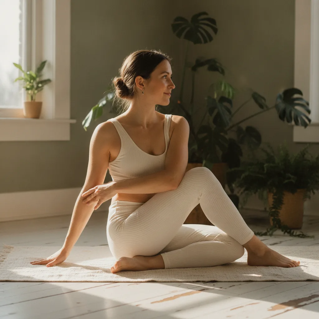 Seated spinal twist